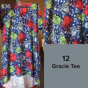 LuLaRoe Disney Gracie top size 12